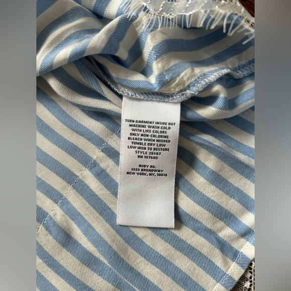 Ruby Road Lace Pinstripe Blouse - Picture 10 of 15